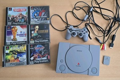 Sony PlayStation 1 Konsole (SCPH-7502)  mit 6 Spielen Sammlung Konvolut