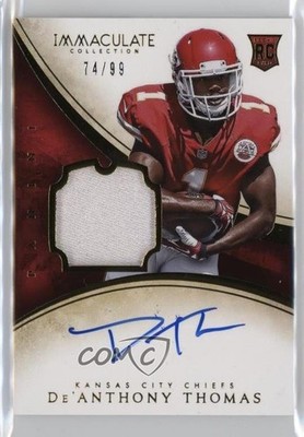 2014 Panini Immaculate 74/99 De'Anthony Thomas #135 Rookie Auto RC d1m