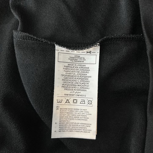 Adidas Track Jacket Uomo Taglia L Nero Full Zip Rigato Logo Tasche Poliestere - Foto 9 di 10