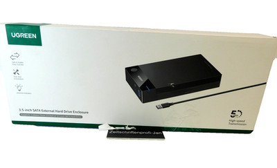 Ugreen SATA 3.5'' externes Gehäuse für Festplatten HDD/SSD schwarz