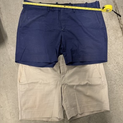 RC By Tom James Golf Shorts Lot Of 2 Blue & Khaki Tailored 22  X 16.5 Size 40