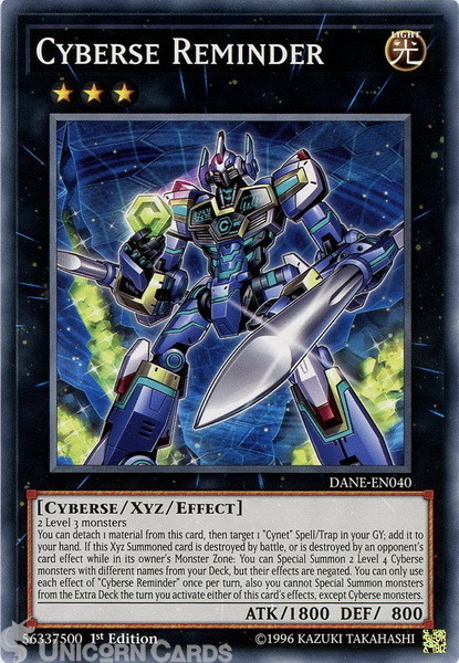 DANE-EN040 Cyberse Reminder Common 1st Edition Mint Yu-Gi-Oh! Card