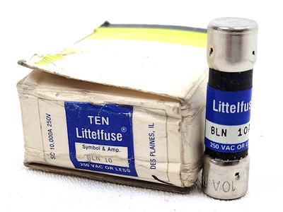 Lot of 10 - BLN10 Littelfuse 10 Amp Fuse - Next Day Option - New
