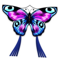 Colorful Butterfly Kite,Easy to Fly Large Outdoor Kite for Kids  purple