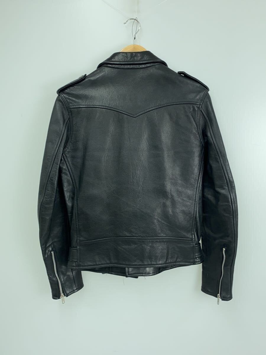 LAD MUSICIAN RIDER JACKET DOUBLE RIDERS 44 COW LEATHER Black