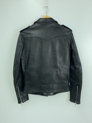 LAD MUSICIAN RIDER JACKET DOUBLE RIDERS 44 COW LEATHER Black