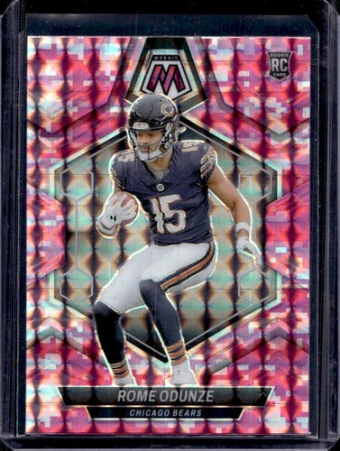 2024 Mosaic Rome Odunze RC Camo Pink Prizm Rookie #309 Bears