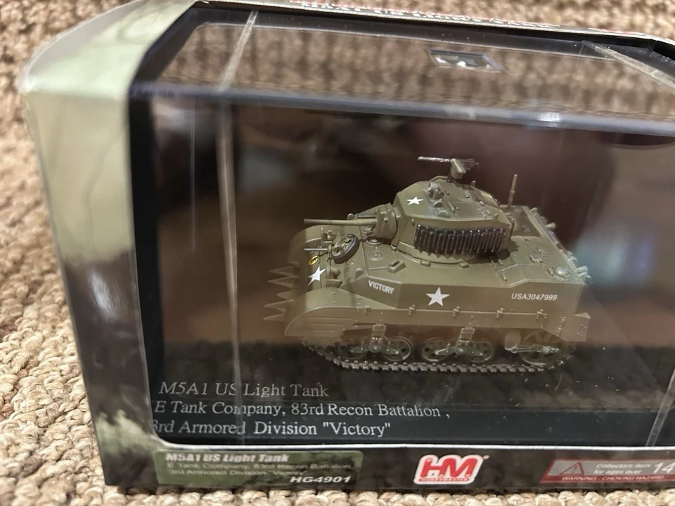 Hobby Master 1:72 U.S. M5A1 Stuart, 'Victory' 3rd Armored Division, No. HG4901 - Image 3 of 4