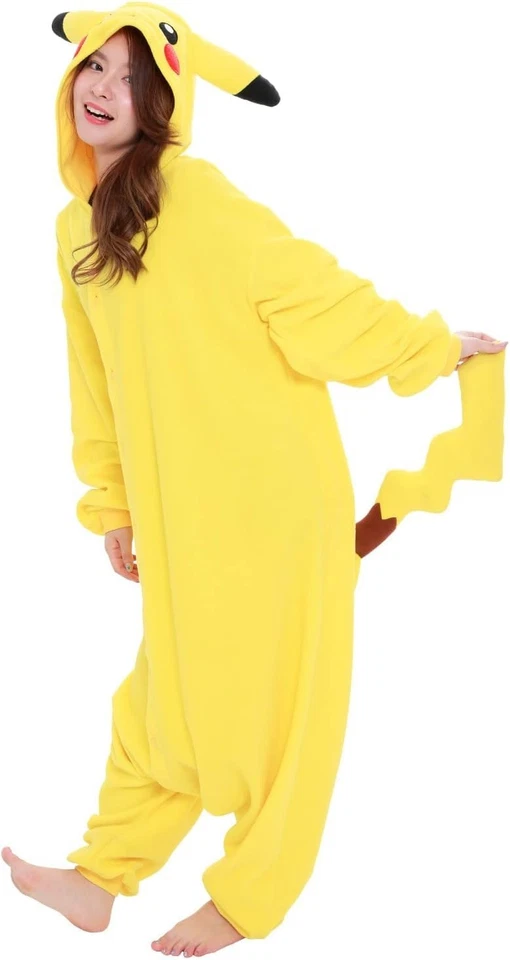 SAZAC Pokemon Pikachu Vellón Disfraz Adulto Unisex Juegos con disfraces Halloween Envío gratuito Japón Foto 3 de 4