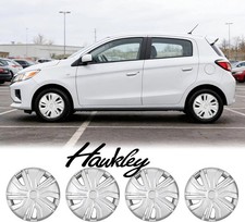 14 Inch Hubcaps For Mitsubishi Mirage 2014-2025 Wheel Covers Snap-on Silver Set 14 Inch Hubcaps For Mitsubishi Mirage 2014-2025 Wheel Covers Snap-on Silver Set