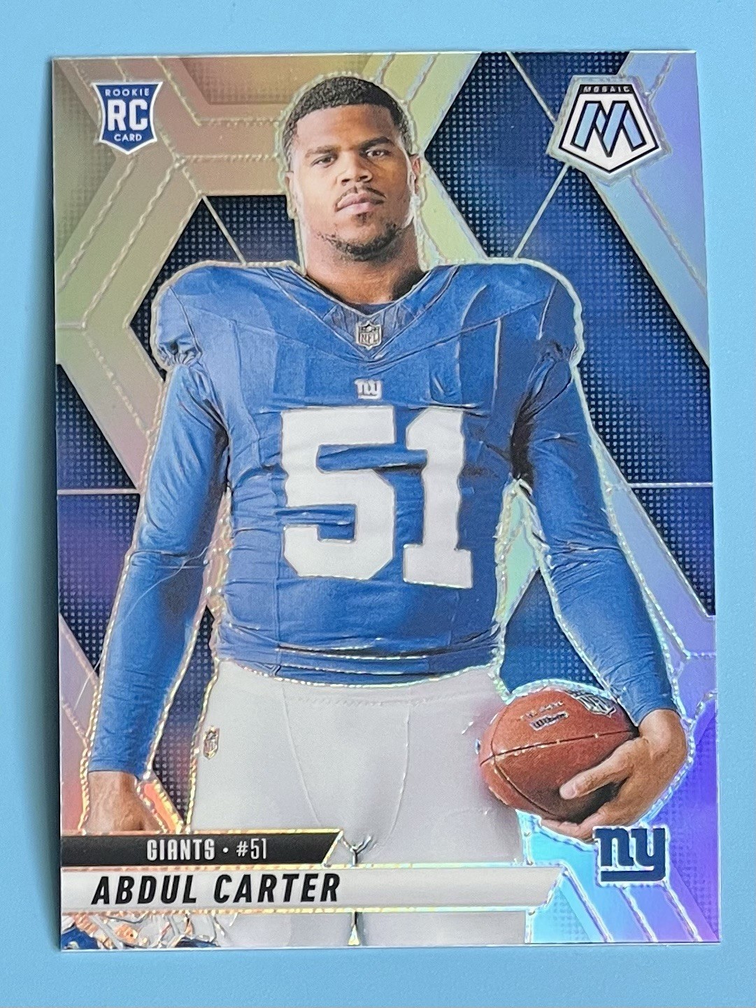 2025 MOSAIC SILVER PRIZM ABDUL CARTER VARIATION ROOKIE RC NEW YORK GIANTS #282
