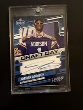 Jordan Addison 2023 Panini Prestige Draft Day Rookie Auto #DDS-JA RC Vikings USC