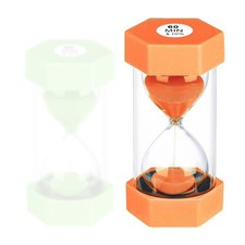 Hourglass 60 Minute Sand Timer, Plastic Orange Sand Clock 60 Min, Colorful Ho...