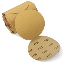 100 PCS 6 Inch PSA Sanding Discs 120 Grit Adhesive Backed Sandpaper Roll Sticky-