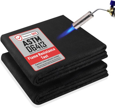 Kanhiro Carbon Felt Welding Blanket Fireproof - 2 Packs 20'' X 36'' Heat Resistant