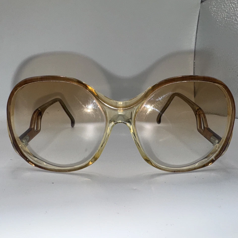 Armações de óculos vintage Euramco EUA braço caído tamanho grande marrom caramelo apenas QUADRO - Imagem 4 de 4