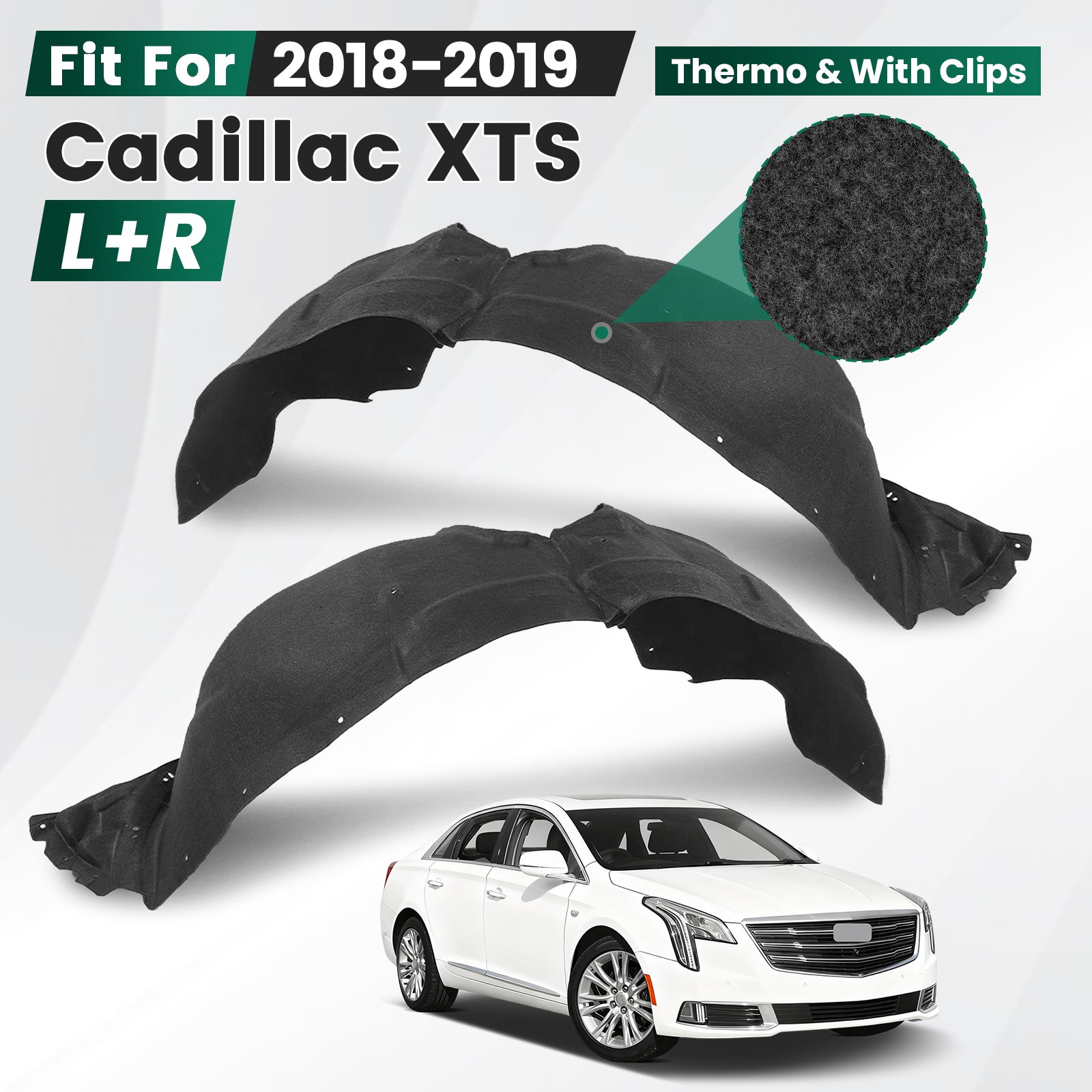 For 2018-2019 Cadillac XTS Front Fender Liner Inner Panel Driver + Passenger