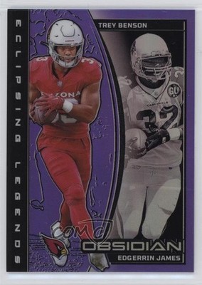 2024 Panini Obsidian Purple 43/50 Trey Benson Edgerrin James Rookie RC HOF 1c3k