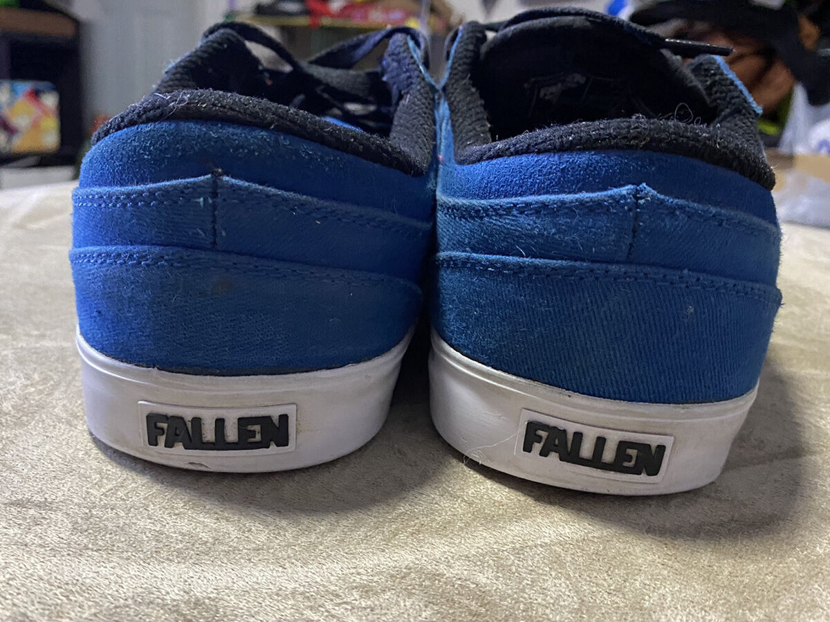 Fallen Billy Marks Skateboarding Shoes Blue Suede - Men's Fallen Billy Marks Skateboarding Shoes Blue Suede - Men's