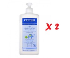 Lot de 2 Cattier Bébé - Gel Lavant Doux - Bio -2 x 500 ml - Neuf - Cheveux Corps