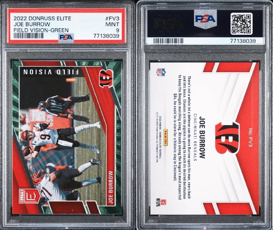 2022 Panini Donruss Elite - Field Vision Joe Burrow #FV3 Green