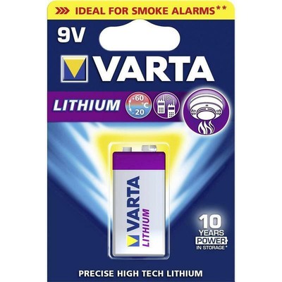 3 x Varta Lithium 9V Block Batterie auch für Rauchmelder 