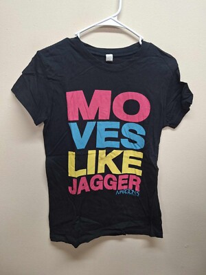 MAROON 5 MOVES LIKE JAGGER 2011 Concert Tour Women's Large T-Shirt Black