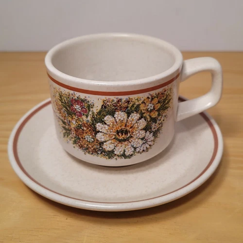 Vintage Lenox TemperWare Magic Garden Coffee Tea Cup & Saucer Dinnerware Fall