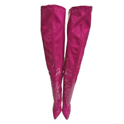 GIOHEL CUSTOM ITALY OVERKNEE CROTCH SHOES BOOTS STIEFEL STIVALI STRETCH PINK 40 - Imagen 6 de 6