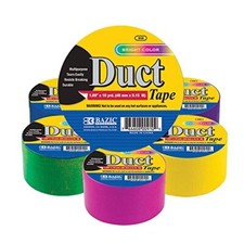 BAZIC 1.88" X 10 Yard Assorted Fluorescent Colored Duct Tape - pack of 36