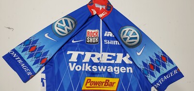 ナイキ NIKE サイクルジャージ MRADIOSHACK NISSAN NIKE ナイキ 半袖サイクルジャージ 未使用品 L グレー/ブルー