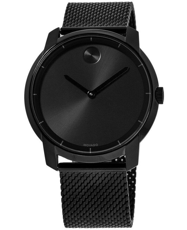 New Movado Bold Black Ion-Plated Steel Mesh Bracelet Men's New Movado Bold Black Ion-Plated Steel Mesh Bracelet Men's