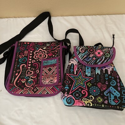 Girls Back Pack And Cross Over Bag