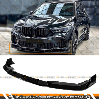 For 2020-2023 BMW F95 X5M Pre-LCI R Style Gloss Black Front Bumper