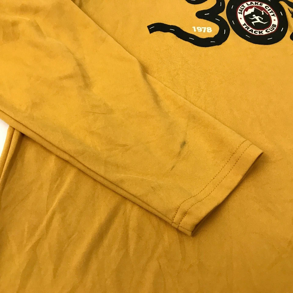 Camisa Salt Lake Track Club Talla Pequeña S Adulto Amarilla Negra Calce Seco Manga Larga T Foto 3 de 4