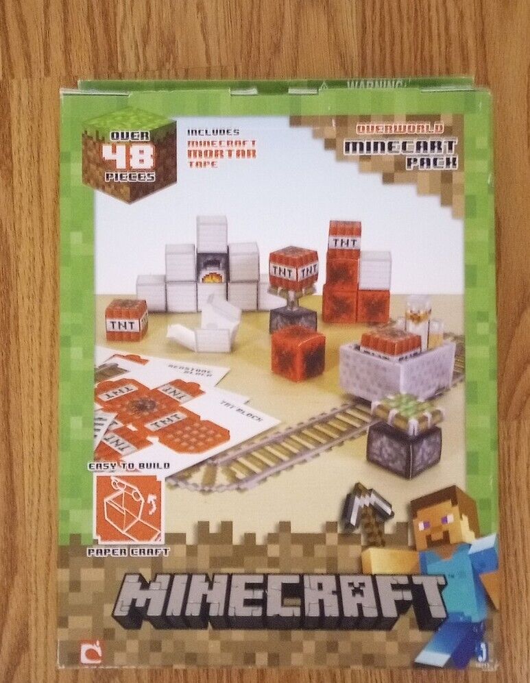  Minecraft Papercraft - Minecart Set, Over 48 Piece