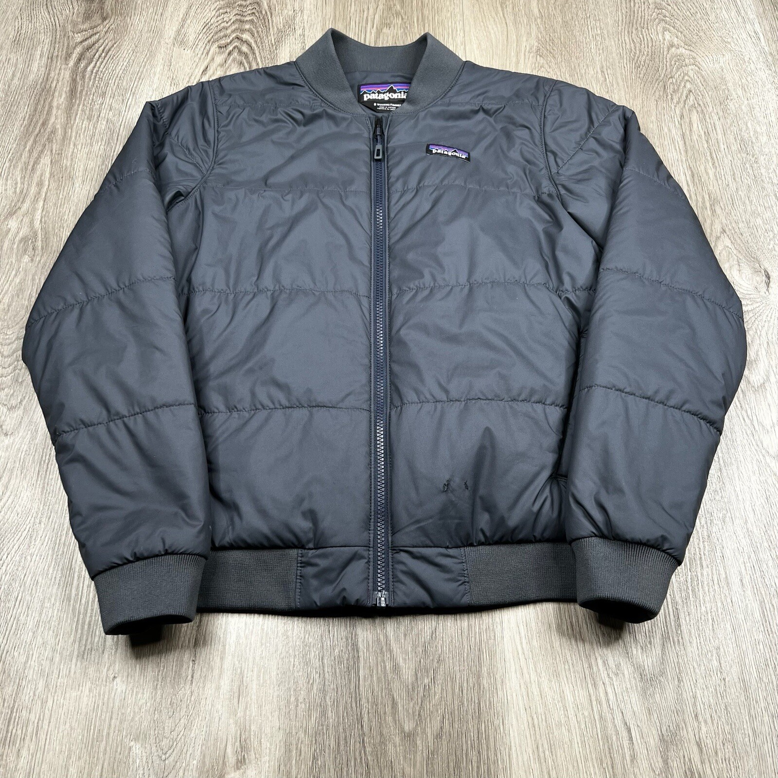 Patagonia Zemer Bomber Jacket Womens Size S Small Charcoal Gray eBay