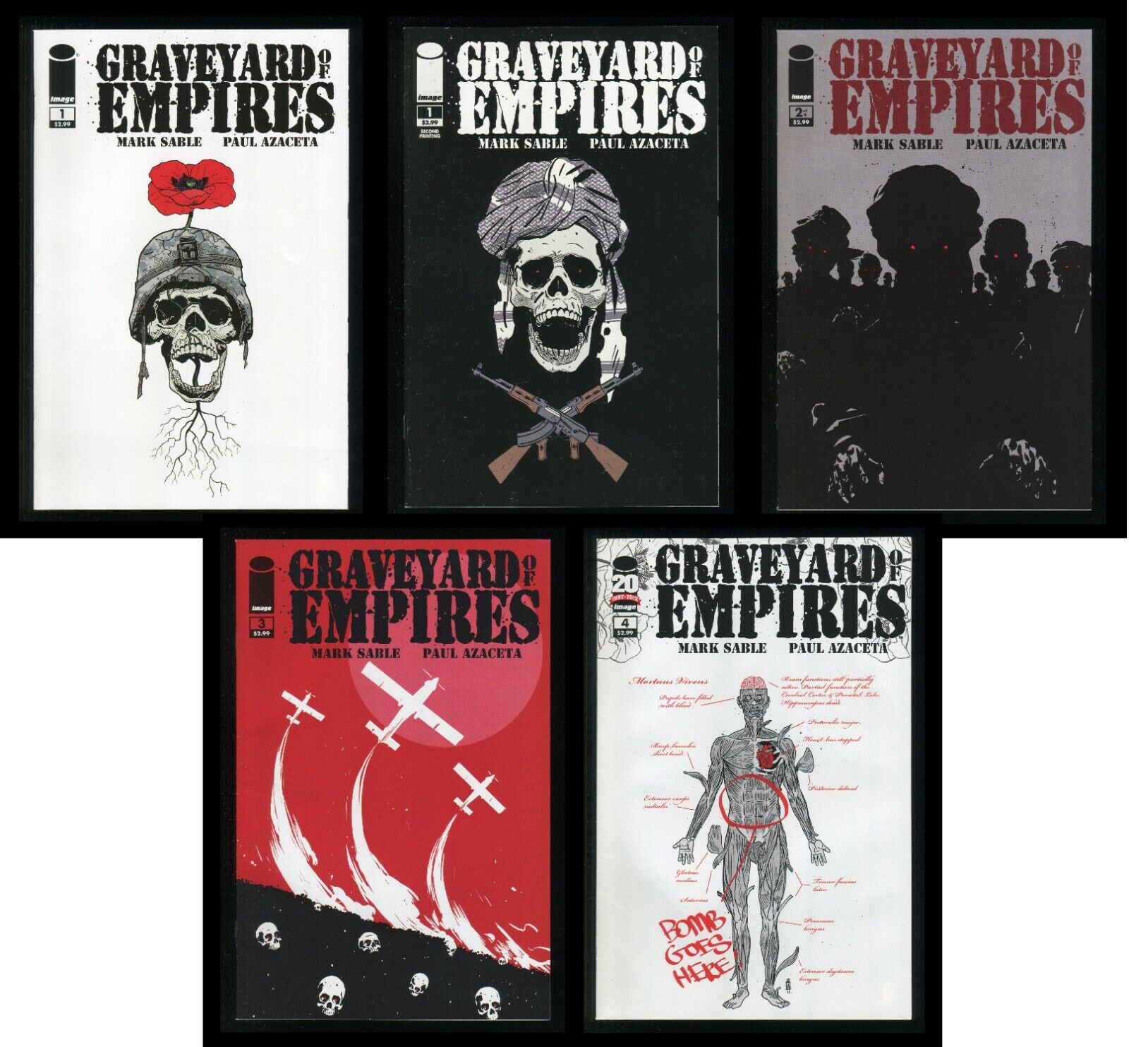 Graveyard of Empires Comic Set 1-2-3-4 Lot + Variant Marines Undead Taliban War