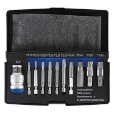 BGS-9170 Schrauben-Ausdreher-Satz für defektes T-Profil (für Torx) T10-T55, 11-t