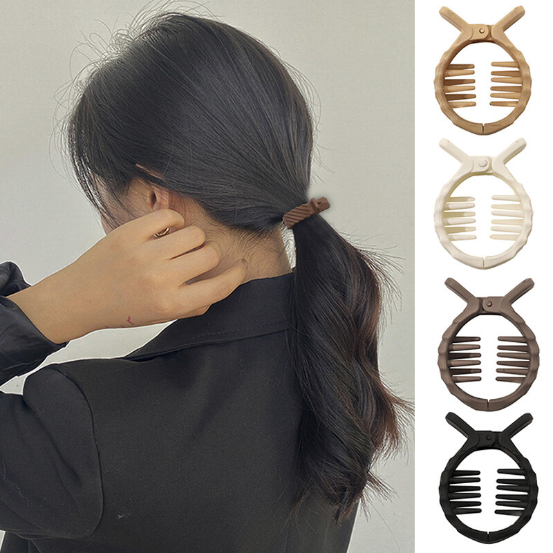 Round Grab Clip Claw Ponytail Holder Anti-sagging Hairpin Women Hair Accessories