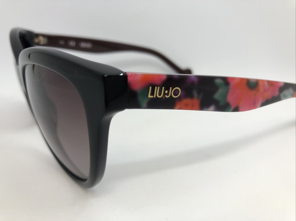 NEW Liu Jo LJ629S 001 Black With Flowers 54.18.135 Women