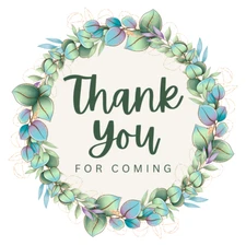 Digital picture of Thank you round Sticker printable file