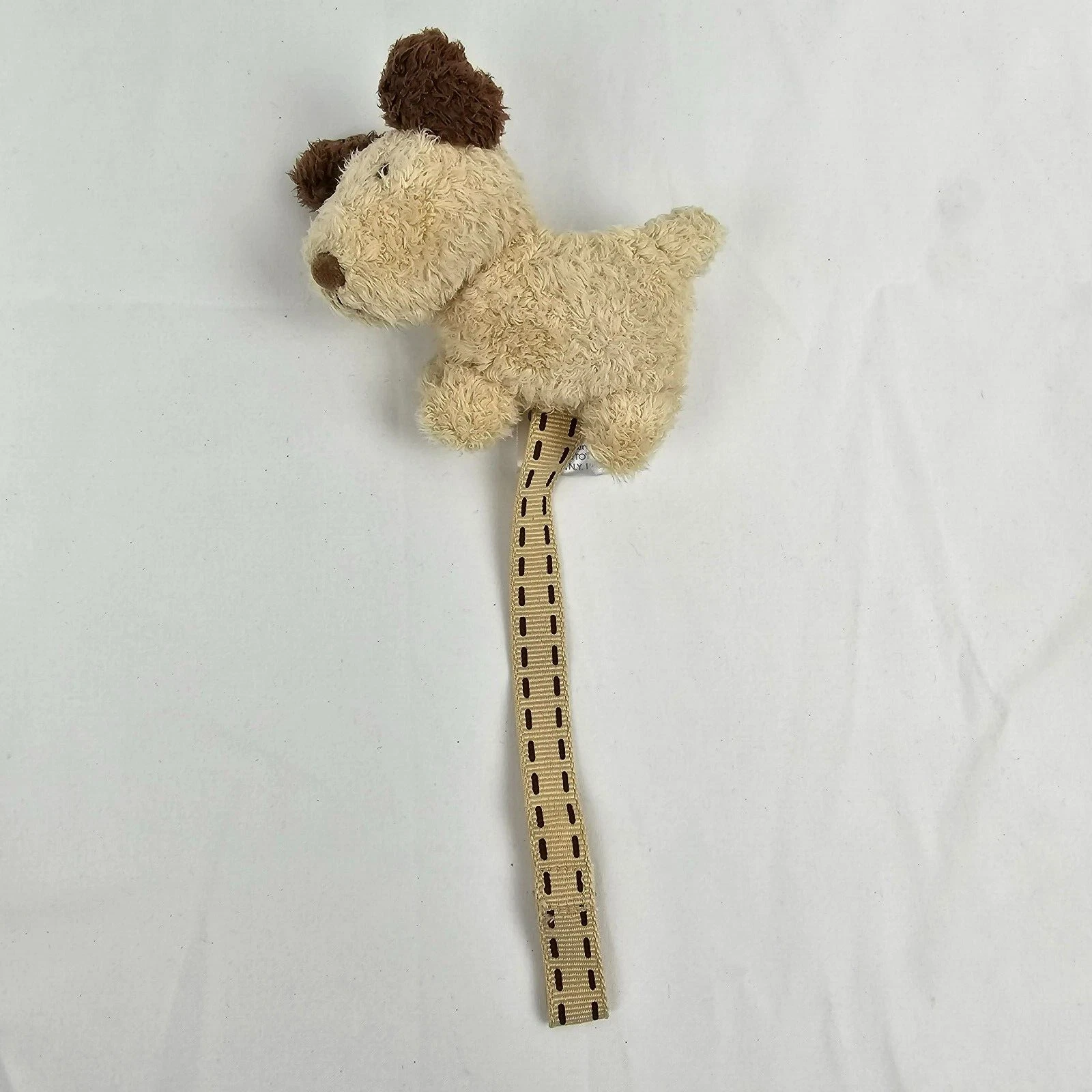 Vintage Carters Dog Gone Cute Stuffed Plush Brown Tan Pacifier Clip Baby Reborn