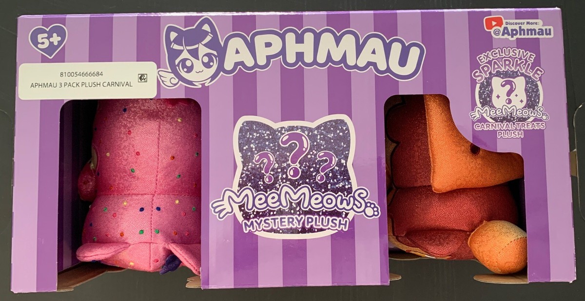 Aphmau MeeMeows SPARKLE PLUSH 3 PACK COLLECTION W/ Exclusive 