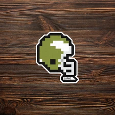 Retro 8-Bit Pixel Art Football Helmet Sticker - Philadelphia Eagles #2474
