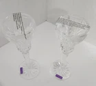 MARQUIS by WATERFORD Pair Vintage 90s Canterbury Crystal 8.5" Candlesticks NWTS