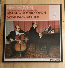 Rostropovich/Richter Beethoven: Comp. Sonatas For Piano  Cello Phillips 2-LP