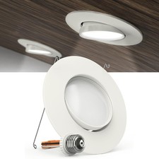 LED Can Lights Eyeball Retrofit Gimbal 5/6 Inch Recessed Light Fixture Home O...