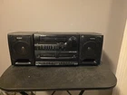 Sony CFS-W455 Stereo Double Cassette Radio Boom Box Detachable Speakers  Working