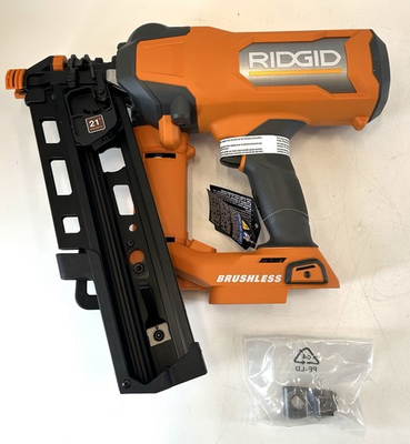 #ad Ridgid 18V Brushless 21° 3 1 2 in Framing Nailer Tool Only Model R09894B $299.99